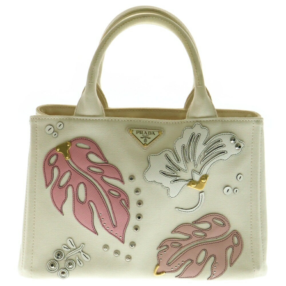 Prada Shoulder Edition Bag Canvas Handbag Limited Hawaii Canapa White - Picture 2 of 6
